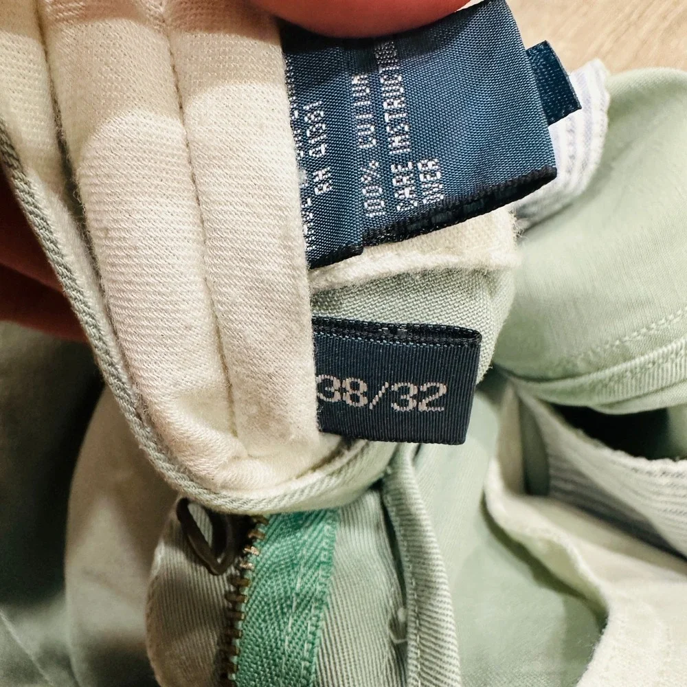 Polo Ralph Lauren‎ Pants Mens 38x32 Straight Fit Chino Pants Green Cotton Chinos